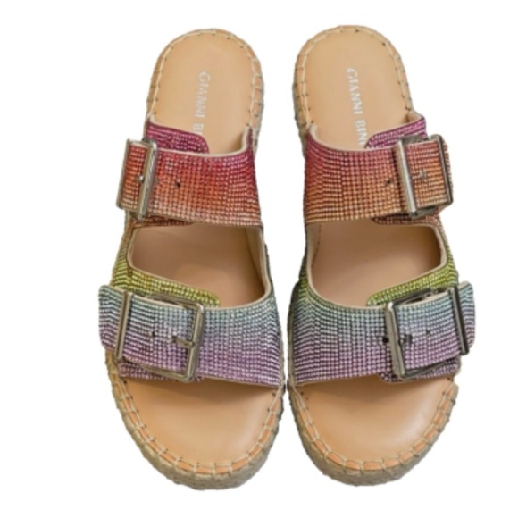 Gianni Bini Multicolor Buckle Sandals - Picture 2 of 7